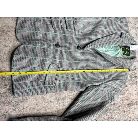 Women’s Wool Herringbone Blazer Jacket US 8 Elbow Patches Tweed Academic Preppy - Picture 5 of 10